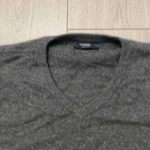 Club Room 100% Cashmere V-Neck Sweater Mens X-Large Gray Pullover Long Sleeves - Picture 6 of 8